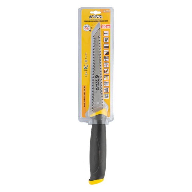 Ножовка MASTERTOOL для гипсокартона 150 мм 9TPI двухсторонняя, фото , изображение 3 | SNABZHENIE.com.ua