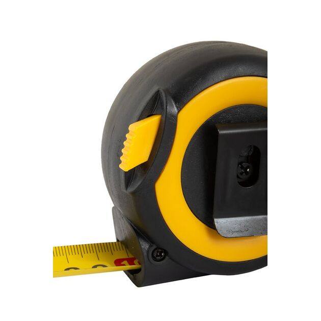 Рулетка MASTERTOOL 5 м 19 мм з магнітами автоматичний фіксатор покриття TPR храповий механізм 61-0519, фото , зображення 2 | SNABZHENIE.com.ua