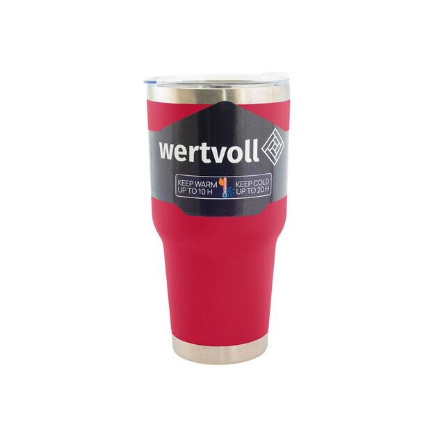 Термокружка WERTVOLL YUMMY 900 мл червона, фото , зображення 2 | SNABZHENIE.com.ua