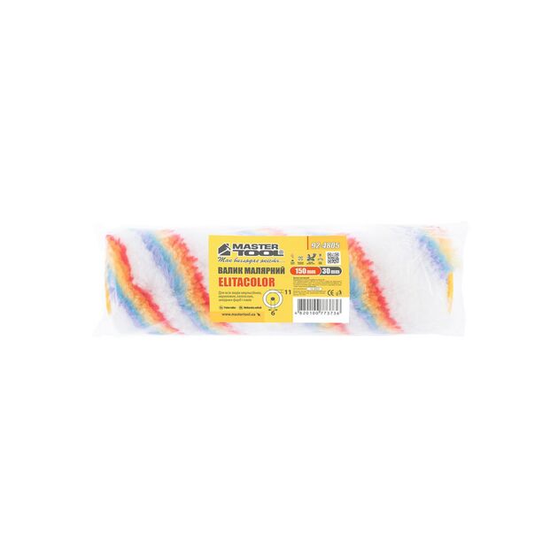 Валик малярный MASTERTOOL Elitacolor 30/150/11 мм Ø 6 мм, фото , изображение 3 | SNABZHENIE.com.ua