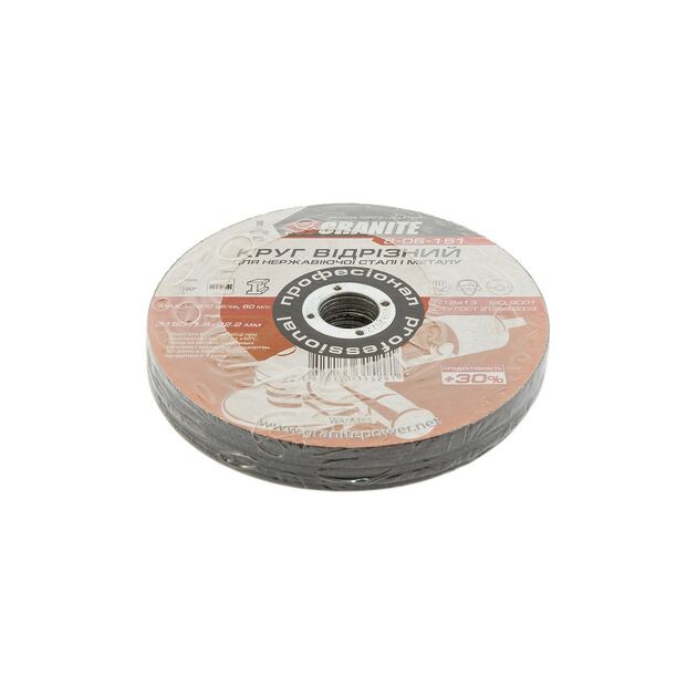 Диск абразивный отрезной для металла и нержавеющей стали GRANITE PROFI +30 150х1.6х22.2 мм 10 шт, фото , изображение 2 | SNABZHENIE.com.ua