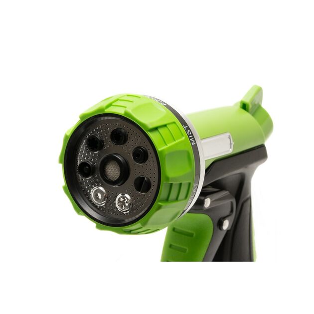 Пистолет для полива MASTERTOOL WATER CLICK ½" 7 режимов металлическое сопло TPR покрытие 92-9348, фото , зображення 3 | SNABZHENIE.com.ua