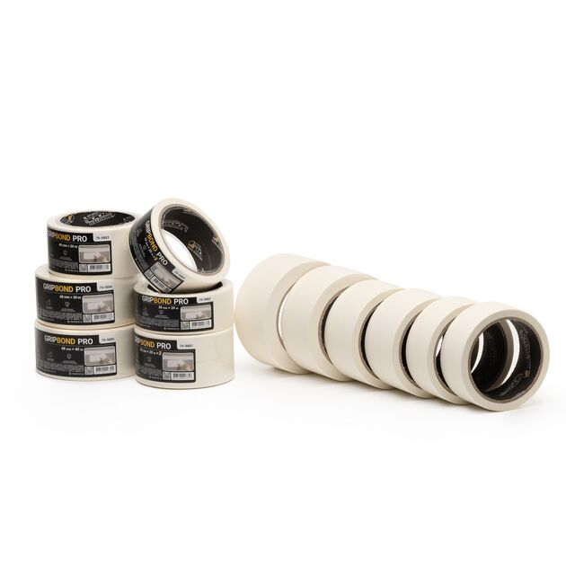 Лента малярная универсальная MASTERTOOL GripBond Pro 38 мм×20 м белая 79-9882, фото , изображение 3 | SNABZHENIE.com.ua