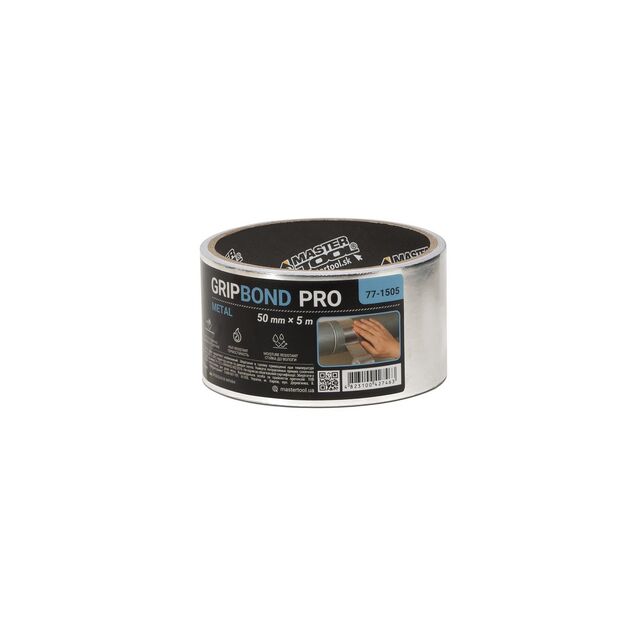 Лента алюминиевая MASTERTOOL GripBond Pro Metal t 150°C 50 мм×5 м 77-1505, фото  | SNABZHENIE.com.ua