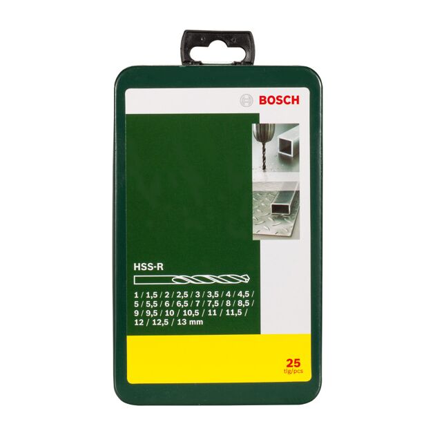 Набір свердел по металу із швидкорізальної сталі R, 25 шт. Bosch, фото , изображение 2 | SNABZHENIE.com.ua