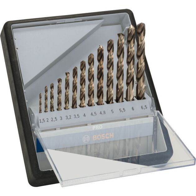 Набір спіральних свердел PRO Stainless Steel HSS-Co, 13 шт. Bosch, фото  | SNABZHENIE.com.ua