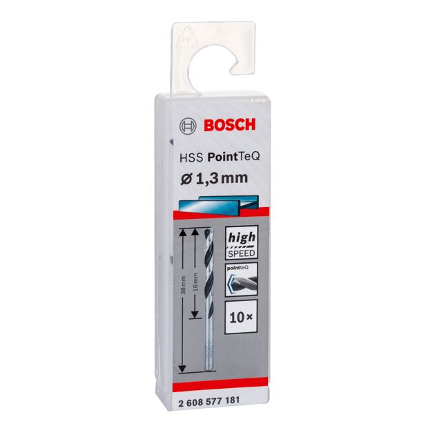 Спіральне свердло, HSS PointTeQ 1,3 мм Bosch, фото , изображение 2 | SNABZHENIE.com.ua