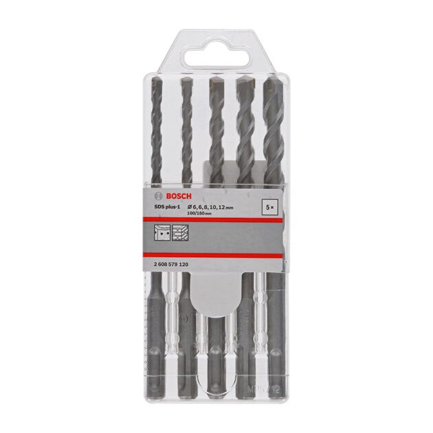 Набір ударних свердел SDS plus-1, 5 шт. Bosch, фото , изображение 2 | SNABZHENIE.com.ua