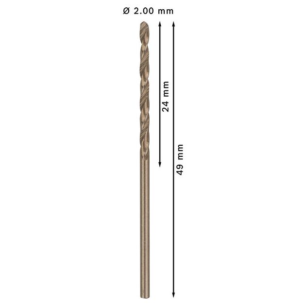 Спіральне свердло PRO Stainless Steel HSS-Co, 2 x 24 x 49 мм, 10 шт. Bosch, фото , изображение 4 | SNABZHENIE.com.ua