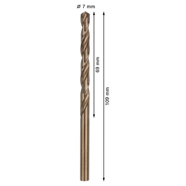 Спіральне свердло PRO Stainless Steel HSS-Co, 7 x 69 x 109 мм, 10 шт. Bosch, фото , изображение 4 | SNABZHENIE.com.ua