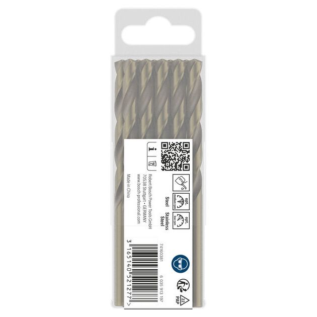 Спіральне свердло PRO Stainless Steel HSS-Co, 7 x 69 x 109 мм, 10 шт. Bosch, фото , изображение 3 | SNABZHENIE.com.ua