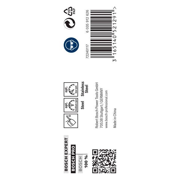 Спіральне свердло PRO Stainless Steel HSS-Co, 8 x 75 x 117 мм, 5 шт. Bosch, фото , изображение 3 | SNABZHENIE.com.ua