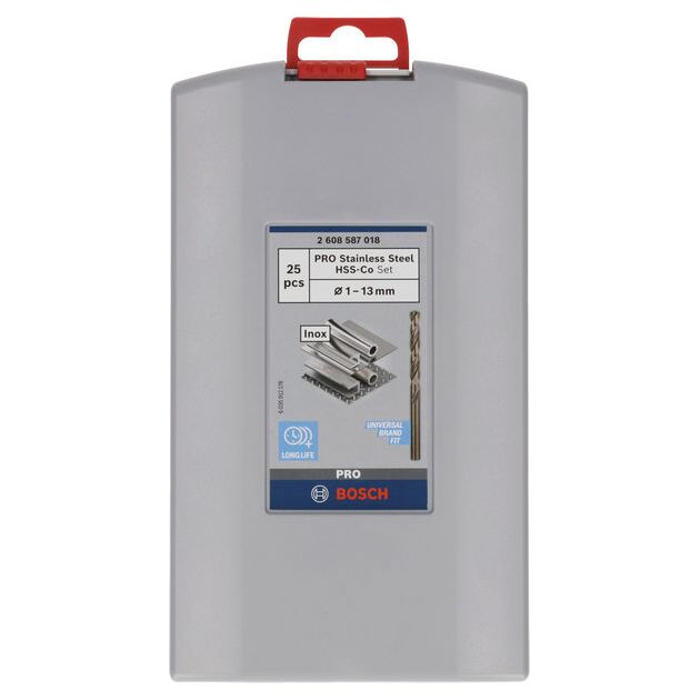 Набір спіральних свердел PRO Stainless Steel HSS-Co, 25 шт. Bosch, фото , изображение 2 | SNABZHENIE.com.ua