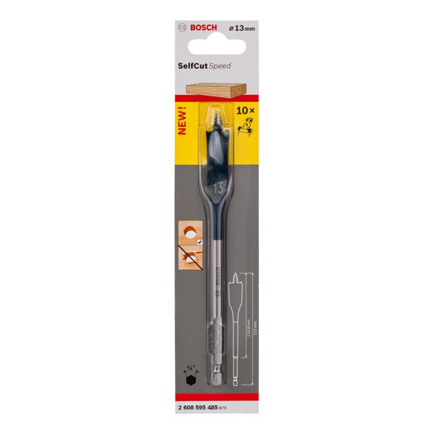 Центрові cвердла Self Cut Speed, шестигранний хвостовик Bosch, фото , зображення 2 | SNABZHENIE.com.ua