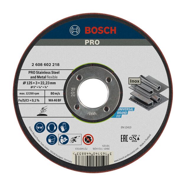 Шліфувальний диск PRO Semi-Flexible, 125 x 3 x 22,23 мм Bosch, фото  | SNABZHENIE.com.ua