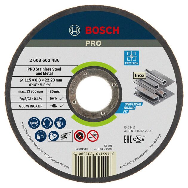 Відрізний круг PRO Stainless Steel and Metal, 115 х 0,8 х 22,23 мм Bosch, фото  | SNABZHENIE.com.ua