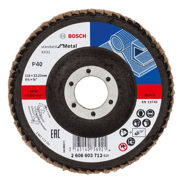 Складчастий шліфувальний круг X431, Standard for Metal Bosch, фото  | SNABZHENIE.com.ua