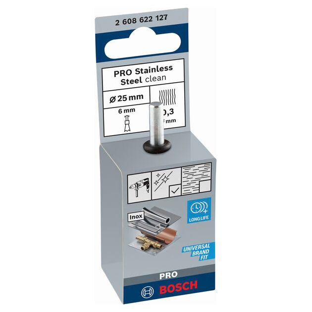 Торцева щітка PRO Stainless Steel clean, прямий хвостовик, 25 x 0,3 мм Bosch, фото , изображение 2 | SNABZHENIE.com.ua