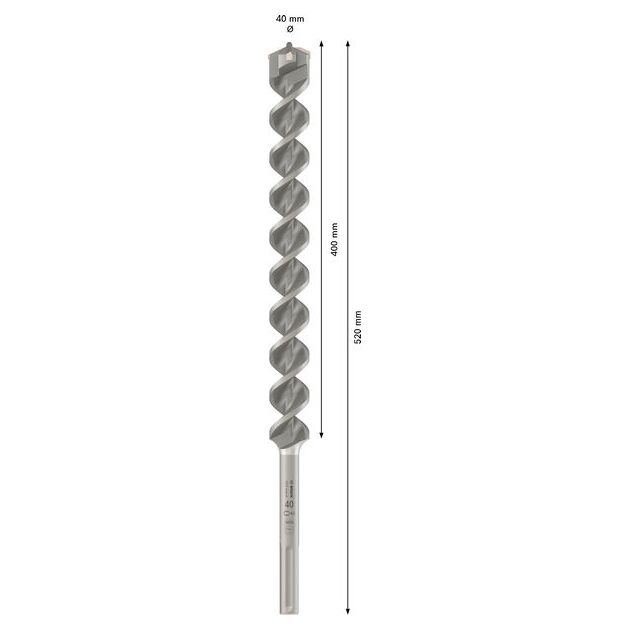 Ударне свердло PRO SDS max-4, 40 x 400 x 520 мм Bosch, фото , изображение 3 | SNABZHENIE.com.ua