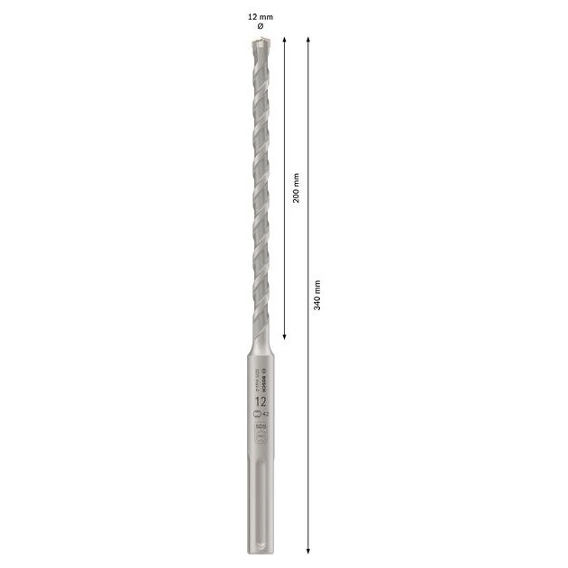 Ударне свердло PRO SDS max-4, 12 x 200 x 340 мм Bosch, фото , изображение 4 | SNABZHENIE.com.ua