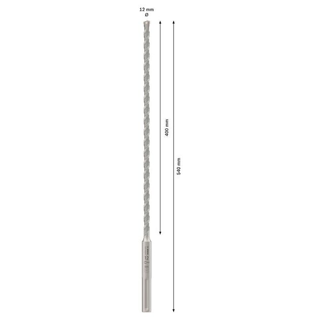 Ударне свердло PRO SDS max-4, 12 x 400 x 540 мм Bosch, фото , изображение 4 | SNABZHENIE.com.ua