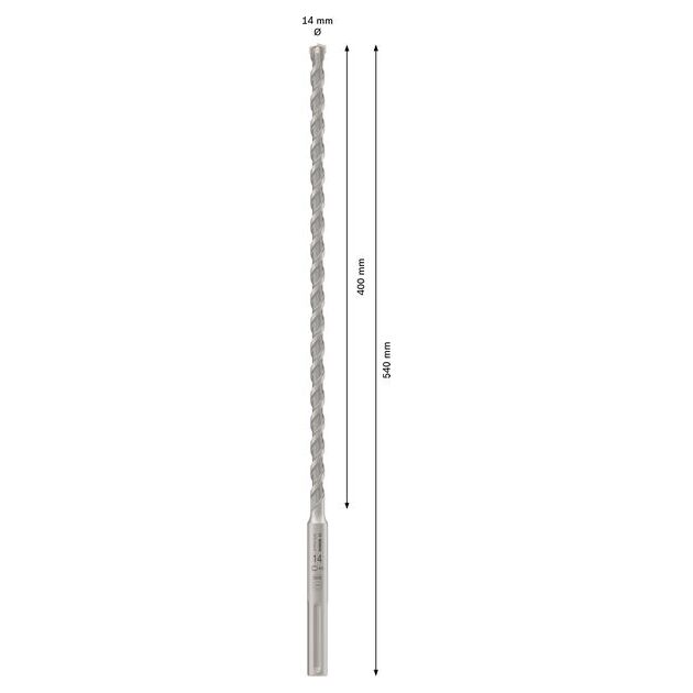 Ударне свердло PRO SDS max-4, 14 x 400 x 540 мм Bosch, фото , изображение 4 | SNABZHENIE.com.ua