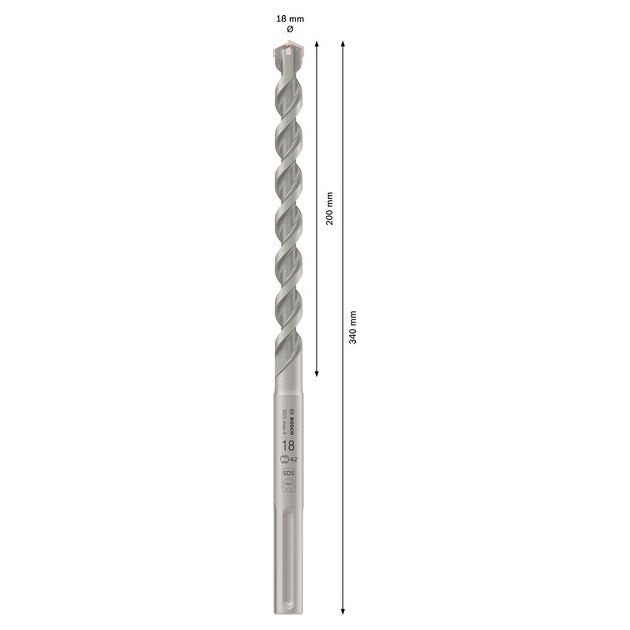 Ударне свердло PRO SDS max-4, 18 x 200 x 340 мм Bosch, фото , изображение 3 | SNABZHENIE.com.ua