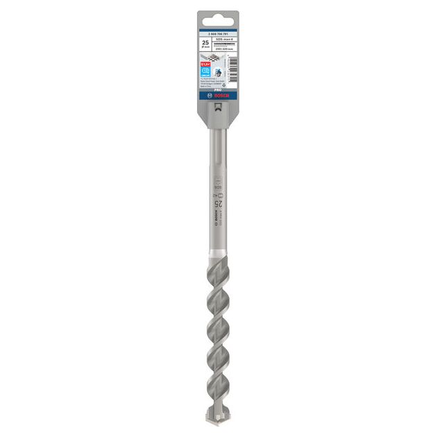 Ударне свердло PRO SDS max-4, 25 x 200 x 320 мм Bosch, фото , изображение 2 | SNABZHENIE.com.ua