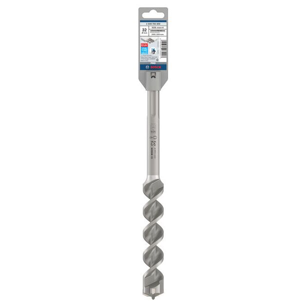 Ударне свердло PRO SDS max-4, 32 x 200 x 320 мм Bosch, фото , изображение 2 | SNABZHENIE.com.ua
