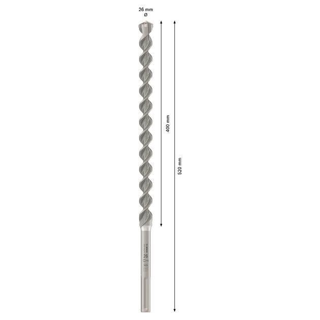 Ударне свердло PRO SDS max-4, 26 x 400 x 520 мм Bosch, фото , изображение 3 | SNABZHENIE.com.ua
