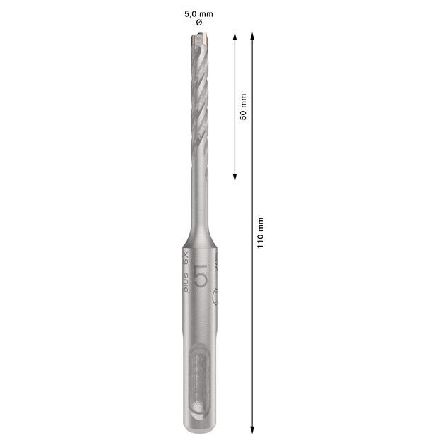 Ударне свердло PRO SDS plus-5X, 5 х 50 х 110 мм Bosch, фото , изображение 4 | SNABZHENIE.com.ua