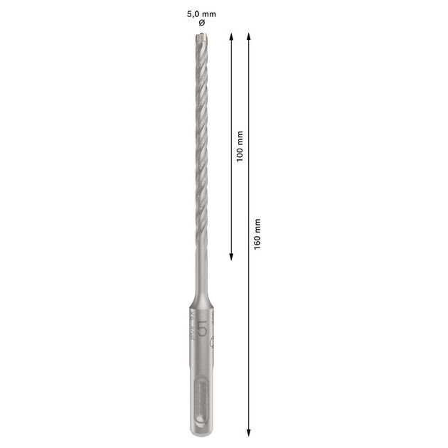 Ударне свердло PRO SDS plus-5X, 5 х 100 х 160 мм Bosch, фото , изображение 4 | SNABZHENIE.com.ua