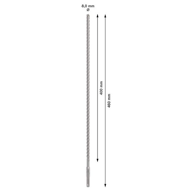 Ударне свердло PRO SDS plus-5X, 8 х 400 х 460 мм Bosch, фото , изображение 4 | SNABZHENIE.com.ua