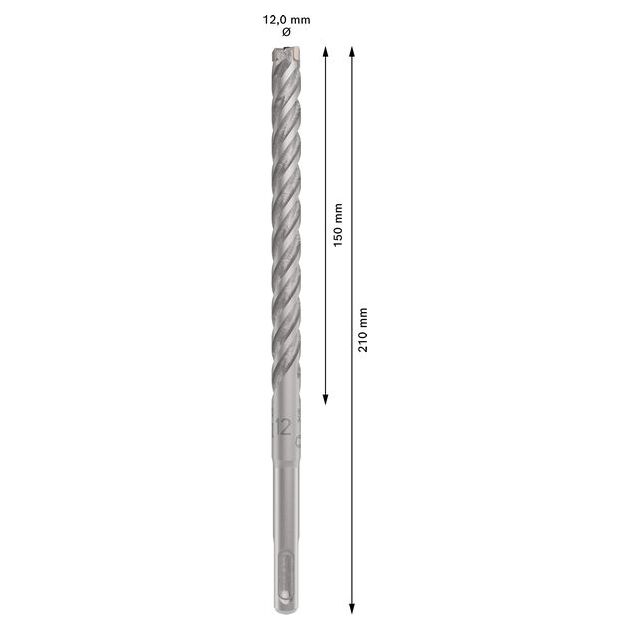 Ударне свердло PRO SDS plus-5X, 12 х 150 х 210 мм Bosch, фото , изображение 3 | SNABZHENIE.com.ua