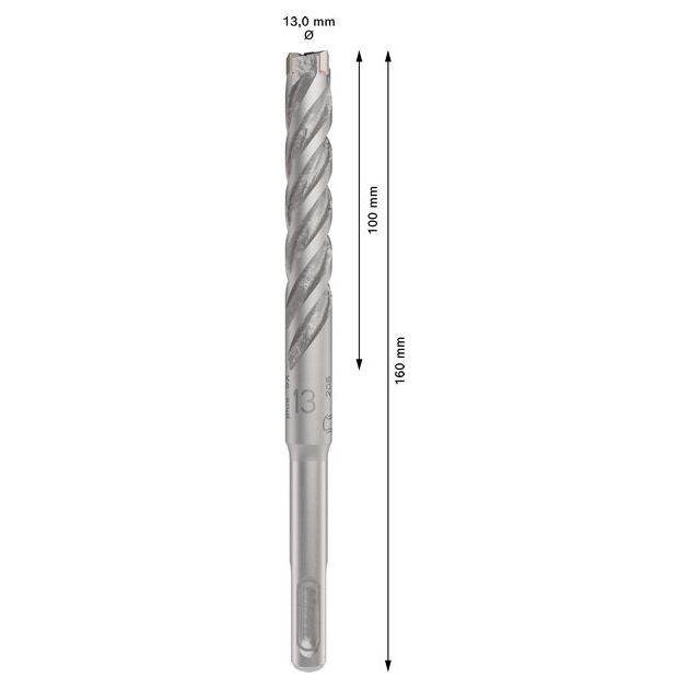 Ударне свердло PRO SDS plus-5X, 13 х 100 х 160 мм Bosch, фото , изображение 3 | SNABZHENIE.com.ua
