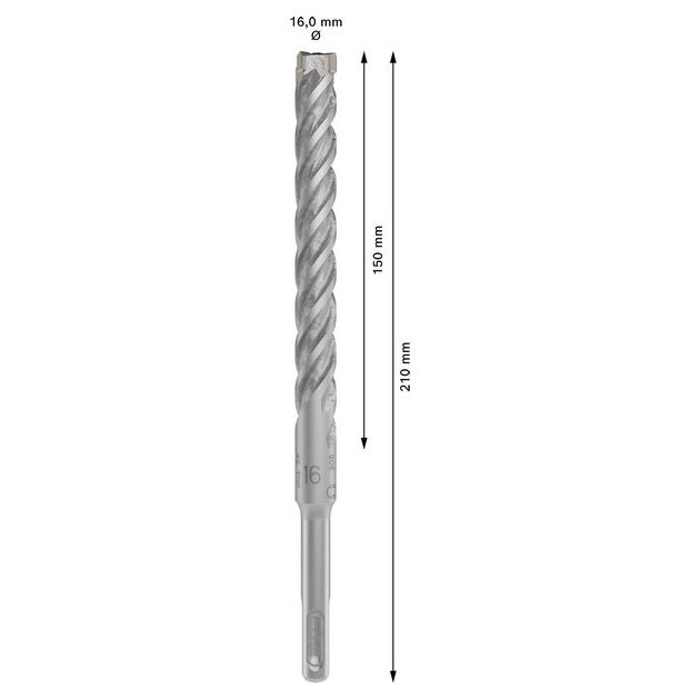Ударне свердло PRO SDS plus-5X, 16 х 150 х 210 мм Bosch, фото , зображення 3 | SNABZHENIE.com.ua