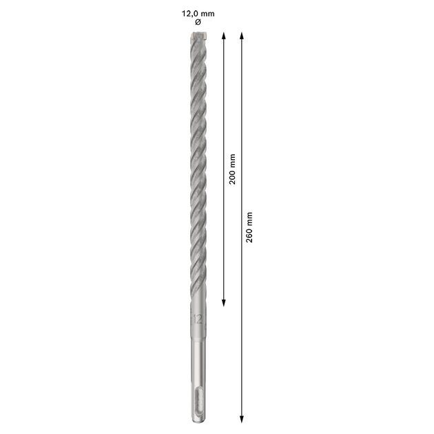 Ударне свердло PRO SDS plus-5X, 12 х 200 х 260 мм Bosch, фото , зображення 3 | SNABZHENIE.com.ua