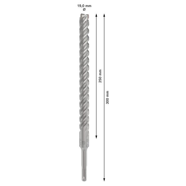 Ударне свердло PRO SDS plus-5X, 19 х 250 х 300 мм Bosch, фото , изображение 3 | SNABZHENIE.com.ua