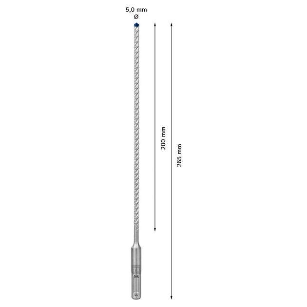 Ударне свердло EXPERT SDS plus-7X, 5 x 200 x 265 мм Bosch, фото , зображення 3 | SNABZHENIE.com.ua