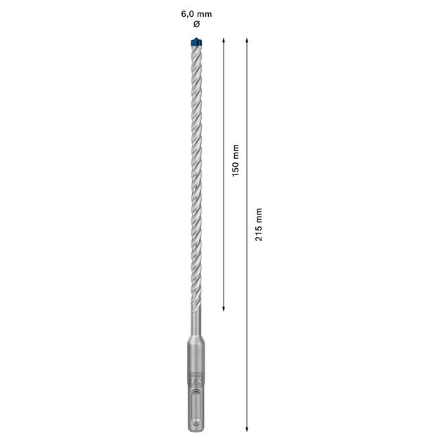 Ударне свердло EXPERT SDS plus-7X, 6 x 150 x 215 мм Bosch, фото , зображення 3 | SNABZHENIE.com.ua