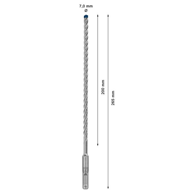 Ударне свердло EXPERT SDS plus-7X, 7 x 200 x 265 мм Bosch, фото , изображение 3 | SNABZHENIE.com.ua