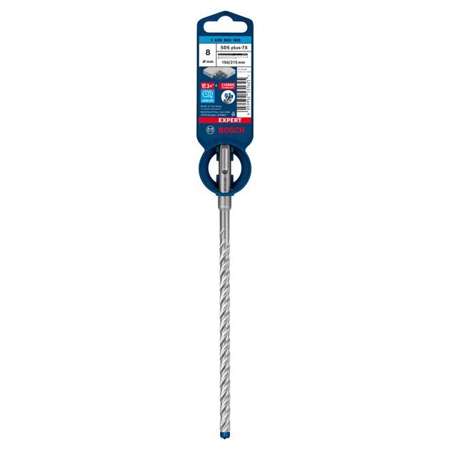 Ударне свердло EXPERT SDS plus-7X, 8 x 150 x 215 мм Bosch, фото , изображение 2 | SNABZHENIE.com.ua