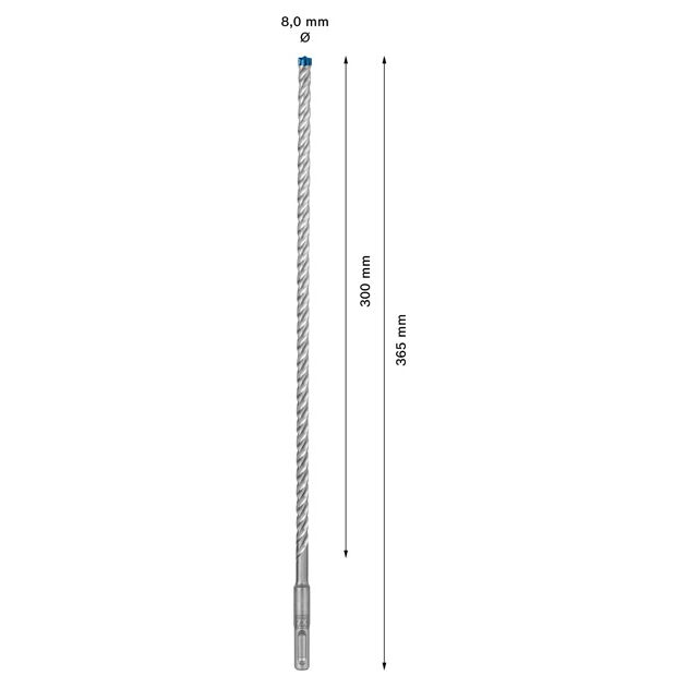Ударне свердло EXPERT SDS plus-7X, 8 x 300 x 365 мм Bosch, фото , изображение 3 | SNABZHENIE.com.ua