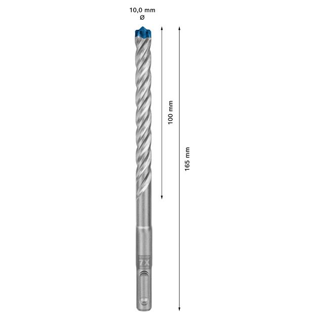 Ударне свердло EXPERT SDS plus-7X, 10 x 100 x 165 мм Bosch, фото , зображення 3 | SNABZHENIE.com.ua