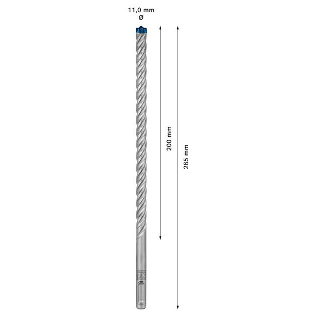 Ударне свердло EXPERT SDS plus-7X, 11 x 200 x 265 мм Bosch, фото , изображение 3 | SNABZHENIE.com.ua