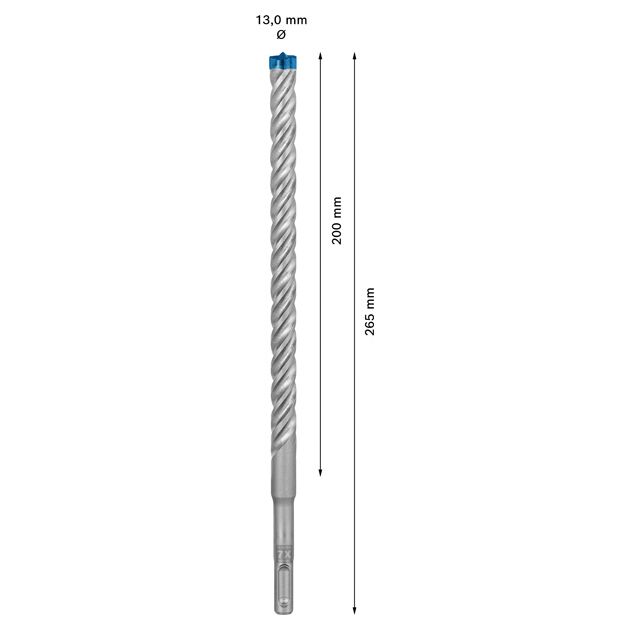 Ударне свердло EXPERT SDS plus-7X, 13 x 200 x 265 мм Bosch, фото , зображення 3 | SNABZHENIE.com.ua