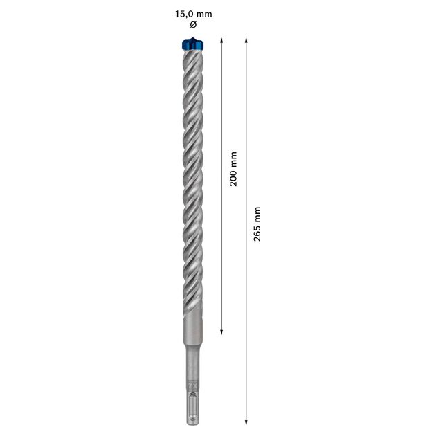 Ударне свердло EXPERT SDS plus-7X, 15 x 200 x 265 мм Bosch, фото , изображение 3 | SNABZHENIE.com.ua