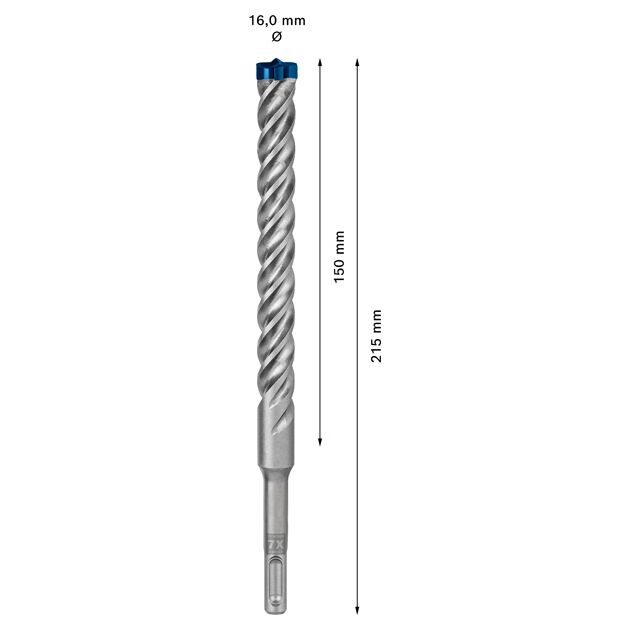 Ударне свердло EXPERT SDS plus-7X, 16 x 150 x 215 мм Bosch, фото , зображення 3 | SNABZHENIE.com.ua