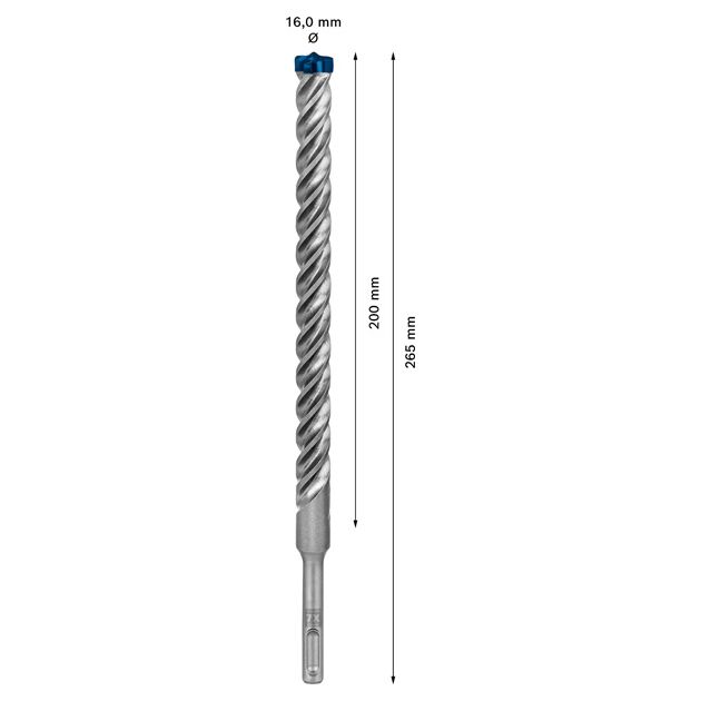 Ударне свердло EXPERT SDS plus-7X, 16 x 200 x 265 мм Bosch, фото , зображення 3 | SNABZHENIE.com.ua