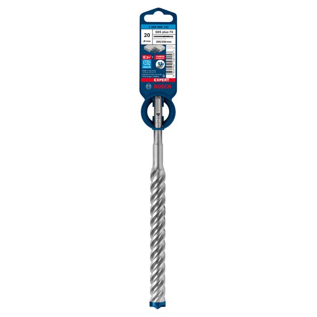 Ударне свердло EXPERT SDS plus-7X, 20 x 200 x 250 мм Bosch, фото , зображення 2 | SNABZHENIE.com.ua
